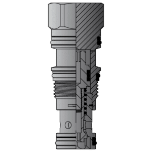 Logic Element Valve - Pilot-to-Open, Spring Biased Closed, Unbalanced Poppet Logic Element