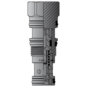 Logic Element Valve - Pilot-to-Open, Spring Biased Closed, Unbalanced Poppet Logic Element