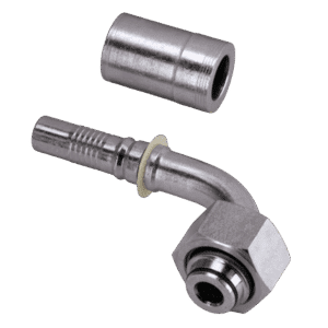 Metric Heavy Swivel Female Swept 90